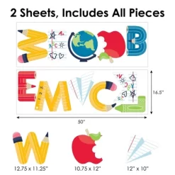 Big Dot Of Happiness Back To School - Peel And Stick First Day Of School Classroom Decorations Large Banner Wall Decals - Welcome Back 12 Big Dot Of Happiness Back To School - Peel And Stick First Day Of School Classroom Decorations Large Banner Wall Decals - Welcome Back -Wall Charm Deals Store GUEST 018e810d 6649 438d 86be 8a037569efb8