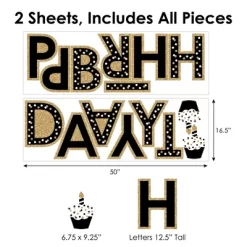 Big Dot Of Happiness Adult Happy Birthday - Gold - Peel And Stick Birthday Party Large Banner Wall Decals - Happy Birthday -Wall Charm Deals Store GUEST 02bf7281 ceca 433d bd38 f2941832f073