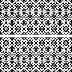 Ornate Tile Backsplash Peel And Stick Giant Wall Decal Black/White - RoomMates