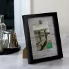 Northlight 10" Classical Rectangular 4" X 6" Photo Picture Frame With Clip - Black And White