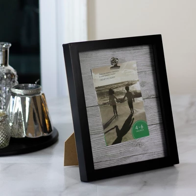 Northlight 10" Classical Rectangular 4" X 6" Photo Picture Frame With Clip - Black And White 1 Northlight 10" Classical Rectangular 4" X 6" Photo Picture Frame With Clip - Black And White