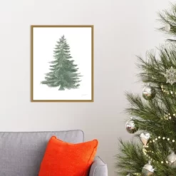 16" X 20" Floursack Holiday Tree By Danhui Nai Framed Canvas Wall Art - Amanti Art -Wall Charm Deals Store GUEST 04311fa0 3aac 4045 bfcb 4d395e7f9da8