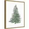 16" X 20" Floursack Holiday Tree By Danhui Nai Framed Canvas Wall Art - Amanti Art