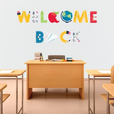 Big Dot Of Happiness Back To School - Peel And Stick First Day Of School Classroom Decorations Large Banner Wall Decals - Welcome Back 1 Big Dot Of Happiness Back To School - Peel And Stick First Day Of School Classroom Decorations Large Banner Wall Decals - Welcome Back