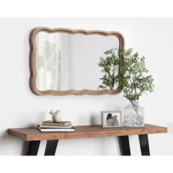 24" X 38" Hatherleigh Scallop Wood Wall Mirror Rustic Brown - Kate And Laurel 7 24" X 38" Hatherleigh Scallop Wood Wall Mirror Rustic Brown - Kate And Laurel -Wall Charm Deals Store GUEST 07a5179b 63ff 4fc7 a02f 4e728edd6bd4