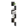 Hastings Home 5-Tier Floating Corner Shelf - Matte Espresso Brown