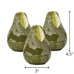Moss Timber Pear Candles - Set Of 3 -Wall Charm Deals Store GUEST 0a1ba2d7 c1ff 47c0 b313 95794e4e3813