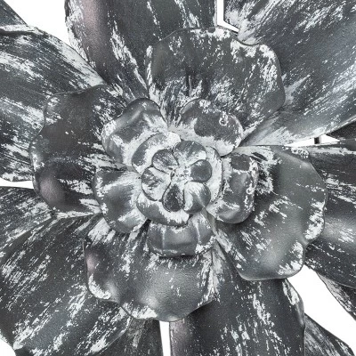 Distressed Flower Wall Art Metal - Foreside Home & Garden 4 Distressed Flower Wall Art Metal - Foreside Home & Garden - Image 4