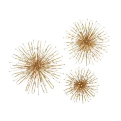 Set Of 3 Metal Starburst Wall Decors With Orb Detailing - Olivia & May -Wall Charm Deals Store GUEST 0cc47d02 31e3 4e4b ab8e a778929397e3