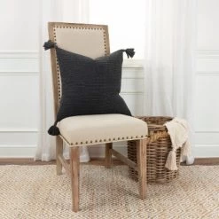 20"x20" Oversize Solid Striped Square Throw Pillow With Tassels Cover - Rizzy Home 16 20"x20" Oversize Solid Striped Square Throw Pillow With Tassels Cover - Rizzy Home -Wall Charm Deals Store GUEST 0e417ccf 9e96 4a32 9286 c1680b3b2a24