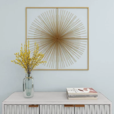 Metal Starburst Handmade Large 3D Wall Decor With Gold Frame Gold - CosmoLiving By Cosmopolitan 9 Metal Starburst Handmade Large 3D Wall Decor With Gold Frame Gold - CosmoLiving By Cosmopolitan - Image 9