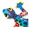 Global Crafts Eight Inch Painted Gecko Recycled Haitian Metal Wall Art