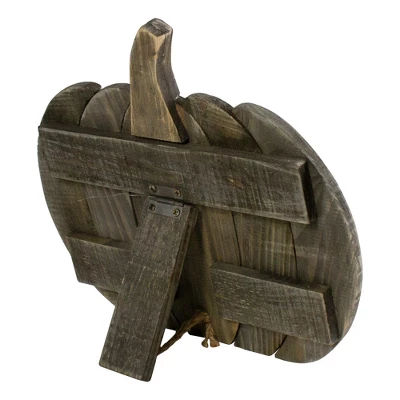 Northlight 13.75 White Wooden Pumpkin Fall Harvest Decoration 3 Northlight 13.75 White Wooden Pumpkin Fall Harvest Decoration - Image 3