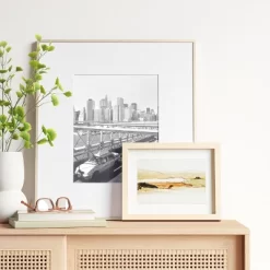 19.4" X 22.4" Matted To 11" X 14" Thin Gallery Oversized Image Frame Brass - Project 62™