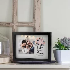 Northlight LED Lighted Home Sweet Home Picture Frame With Clip - 4" X 4"