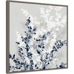 22" X 22" Blue Spring II By Isabelle Z Framed Canvas Wall Art Gray Wash - Amanti Art