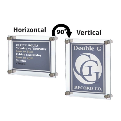 Azar Displays Floating Acrylic Wall Frame With Silver Stand Off Caps: 24" X 36" Graphic Size, Overall Frame Size: 28" X 40", 2-Pack 7 Azar Displays Floating Acrylic Wall Frame With Silver Stand Off Caps: 24" X 36" Graphic Size, Overall Frame Size: 28" X 40", 2-Pack - Image 7