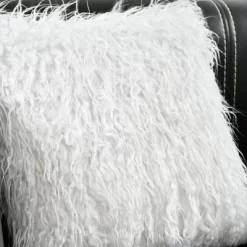 Luca Faux Fur Square Throw Pillow White - Lush Décor -Wall Charm Deals Store GUEST 1969eec5 b64f 438a b028 4ff0f9590e97