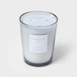 Colored Vase Glass With Dustcover Rainwater Lily Candle Gray - Threshold™ -Wall Charm Deals Store GUEST 1a738ead 7e7a 4f46 b4ff 79439b3488d0