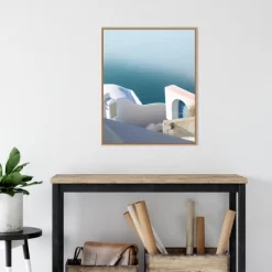 22" X 28" Santorini Greek Architecture II By Sara Zieve Miller Framed Canvas Wall Art Light Brown - Amanti Art -Wall Charm Deals Store GUEST 1bb4b35a 3f9d 4b2e 9647 045c12e99be2