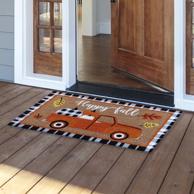 Fall Pumpkin Truck Coir Doormat 30" X 18" Indoor Outdoor Briarwood Lane 1 Fall Pumpkin Truck Coir Doormat 30" X 18" Indoor Outdoor Briarwood Lane