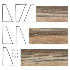 3pc Capri Wall Shelf Set With Brackets Black/Rustic - Danya B. -Wall Charm Deals Store GUEST 1da8719e cef2 4b29 9b38 ca53b1354736