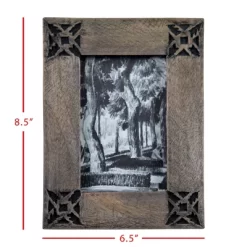 Black Southwest Pattern 4x6 Inch Wood Decorative Picture Frame - Foreside Home & Garden -Wall Charm Deals Store GUEST 1e61dfcb 2ac6 4318 a50e f9d848af08d8