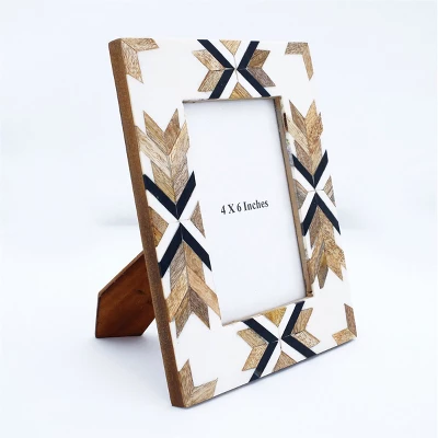 4 X 6 Inch Native Pattern Decorative Wood Picture Frame - Foreside Home & Garden 2 4 X 6 Inch Native Pattern Decorative Wood Picture Frame - Foreside Home & Garden - Image 2