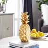 14" Decorative Polystone Pineapple Figurine Gold - Olivia & May