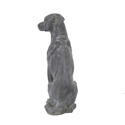 Magnesium Oxide Modern Farmhouse Dog Garden Sculpture Black - Olivia & May 2 Magnesium Oxide Modern Farmhouse Dog Garden Sculpture Black - Olivia & May - Image 2