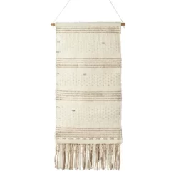 Saro Lifestyle Textured Woven Wall Hanging, 20"x44", Natural