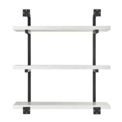 31.5" X 33.2" Modern 3 Tier Hanging Bracket Wall Shelve White Birch - Danya B. -Wall Charm Deals Store GUEST 2a10fe29 179f 4cd3 846e 8d8479e4e977