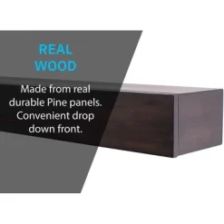 Houston Wooden Fireplace Mantel Shelf With Hidden Compartment | Beautiful Wooden Rustic Shelf - Mantels Direct -Wall Charm Deals Store GUEST 2adbc61f 4b96 4fec 9078 57acca8465dc