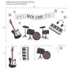 Lambs & Ivy Rock Star Musical Instruments Wall Decals/Stickers - Drums/Guitar
