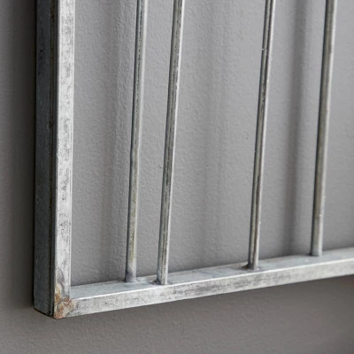 Metal Leaf Tall CutOut Wall Decor With Intricate Laser Cut Designs Gray - Olivia & May 4 Metal Leaf Tall CutOut Wall Decor With Intricate Laser Cut Designs Gray - Olivia & May - Image 4