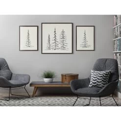 (Set Of 2) 18" X 24" Sylvie Minimalist Evergreen Trees Sketch Framed Canvas Set Brown - Kate & Laurel All Things Decor -Wall Charm Deals Store GUEST 3494cedc 5de6 4089 9321 5baec465e2fc