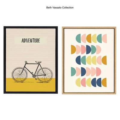 18" X 24" Sylvie Bike Adventure Framed Canvas Wall Art By Apricot And Birch Black - Kate And Laurel 4 18" X 24" Sylvie Bike Adventure Framed Canvas Wall Art By Apricot And Birch Black - Kate And Laurel - Image 4
