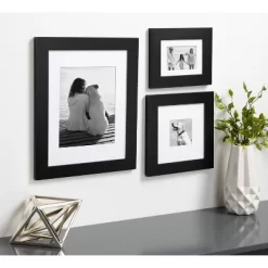 8" X 8" Matted To 4" X 4" Museum Wall Frame Black - Kate & Laurel All Things Decor -Wall Charm Deals Store GUEST 378997e3 e9e0 4655 8ef5 018f6623d958