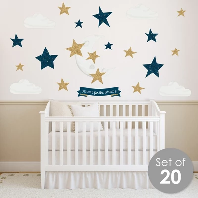 Big Dot Of Happiness Twinkle Twinkle Little Star - Peel And Stick Nursery And Kids Room Vinyl Wall Art Stickers - Wall Decals - Set Of 20 1 Big Dot Of Happiness Twinkle Twinkle Little Star - Peel And Stick Nursery And Kids Room Vinyl Wall Art Stickers - Wall Decals - Set Of 20