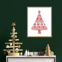 16" X 20" Nordic Holiday Christmas Tree By Beth Grove Framed Canvas Wall Art - Amanti Art -Wall Charm Deals Store GUEST 3ae3918a 9775 4be9 a68f 6ac3ce3c0468