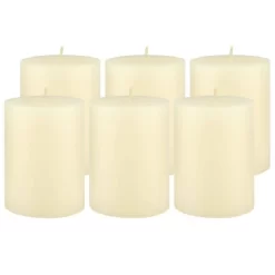 6pk Unscented Flat Top Smooth Pillar Candles Ivory - Stonebriar Collection -Wall Charm Deals Store GUEST 3b2da251 5242 4b94 ab7e 9333cc0000e7