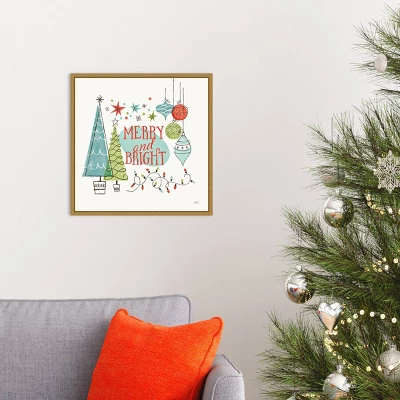 16" X 16" Merry And Bright Christmas Tree Square By Janelle Penner Framed Canvas Wall Art - Amanti Art 4 16" X 16" Merry And Bright Christmas Tree Square By Janelle Penner Framed Canvas Wall Art - Amanti Art - Image 4