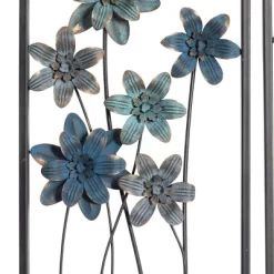 Metal Floral Wall Decor With Black Frame Set Of 2 Gray - Olivia & May -Wall Charm Deals Store GUEST 3cac9703 648d 4a37 906e d2ace2667826
