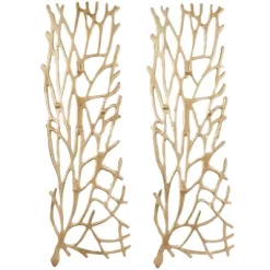 Set Of 2 Aluminum Coral Inspired Wall Decors - Olivia & May