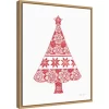 16" X 20" Nordic Holiday Christmas Tree By Beth Grove Framed Canvas Wall Art - Amanti Art