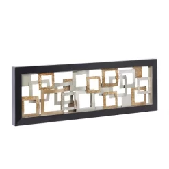 Metal Geometric Square Ribbon Wall Decor With Black Frame Gold - Olivia & May -Wall Charm Deals Store GUEST 3ff02978 7c91 4858 89cf 62213e0b30f8