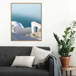 22" X 28" Santorini Greek Architecture II By Sara Zieve Miller Framed Canvas Wall Art Light Brown - Amanti Art -Wall Charm Deals Store GUEST 436d2863 5c4c 410e 8383 9e18e098afac