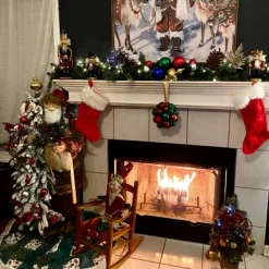 Northlight 48" Santa Claus With Artificial Flocked Alpine Tree Christmas Figure -Wall Charm Deals Store GUEST 4573ed3d ad99 419b 94dd a91d2eaabd56