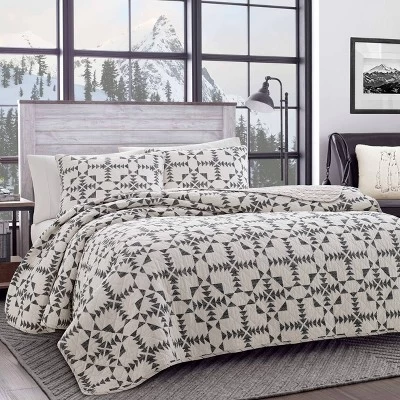 Arrowhead Reversible Quilt Set Charcoal - Eddie Bauer 1 Arrowhead Reversible Quilt Set Charcoal - Eddie Bauer