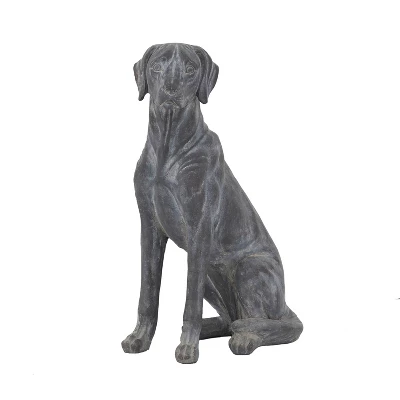 Magnesium Oxide Modern Farmhouse Dog Garden Sculpture Black - Olivia & May 6 Magnesium Oxide Modern Farmhouse Dog Garden Sculpture Black - Olivia & May - Image 6